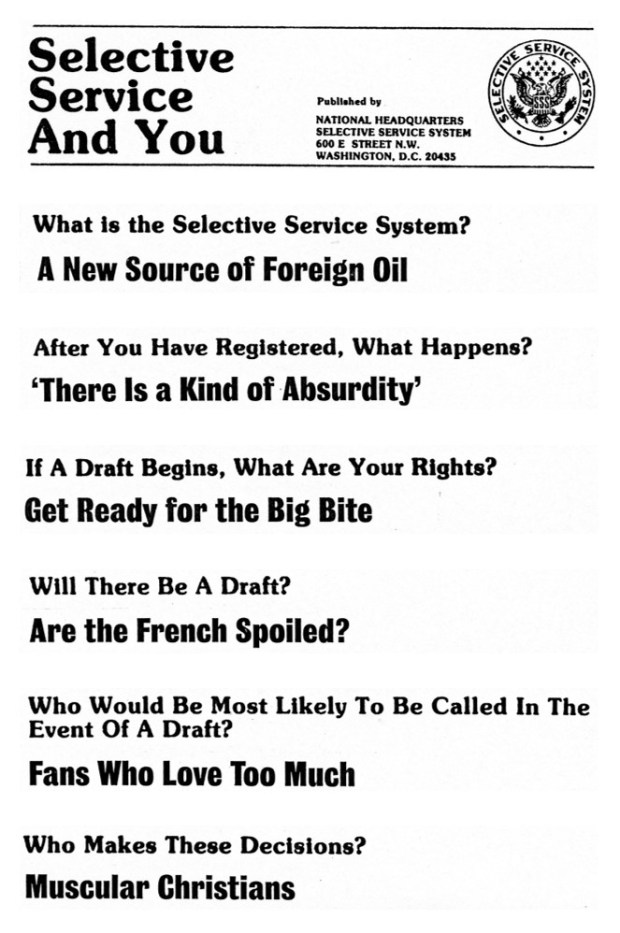Selective Service and You